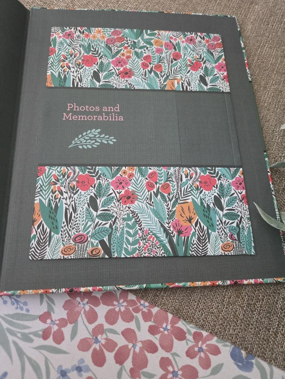 Mother and Daughter Journal — Floral Green and Pink Keepsake Notebook